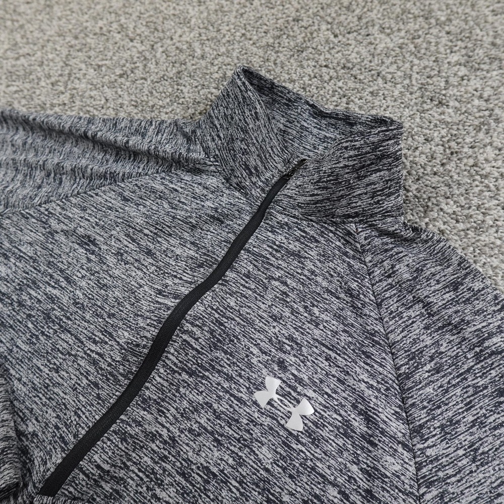 Under Armour Pullover Womens S Gray HeatGear 1/4 Zip Long Sleeve Performance Top